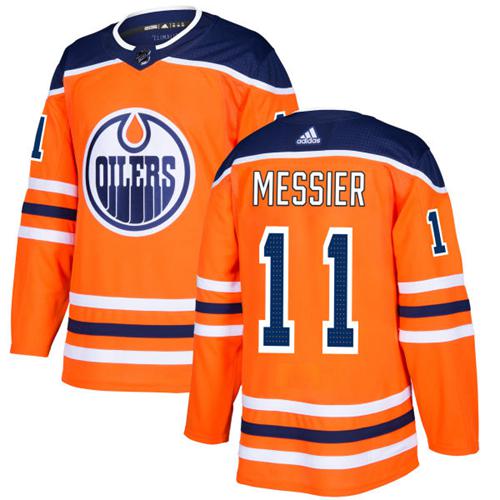 Adidas Men Edmonton Oilers 11 Mark Messier Orange Home Authentic Stitched NHL Jersey